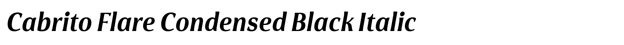 Cabrito Flare Condensed Black Italic image